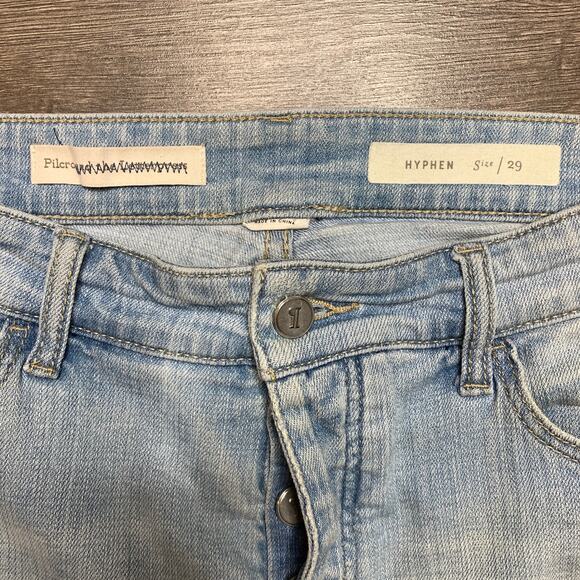 Anthropologie Pilcro Denim Hyphen Button Fly Distressed Jeans Women's Size 29 - Picture 7 of 8